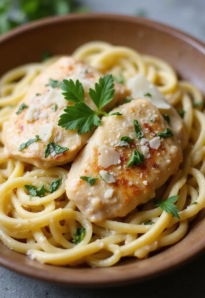 25 Chicken Thigh Pasta Recipes That Are Juicy and Delicious 1 25 Chicken Thigh Pasta Recipes That Are Juicy and Delicious - 1. Creamy Garlic Chicken Thigh Pasta