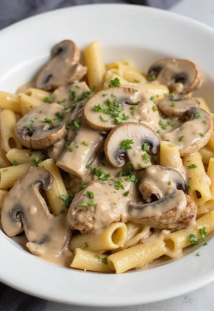 25 Chicken Thigh Pasta Recipes That Are Juicy and Delicious 81 25 Chicken Thigh Pasta Recipes That Are Juicy and Delicious - 13. Creamy Mushroom Chicken Thigh Pasta