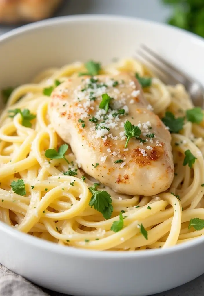 25 Chicken Thigh Pasta Recipes That Are Juicy and Delicious 140 25 Chicken Thigh Pasta Recipes That Are Juicy and Delicious - 22. Chicken Thigh Fettuccine Alfredo