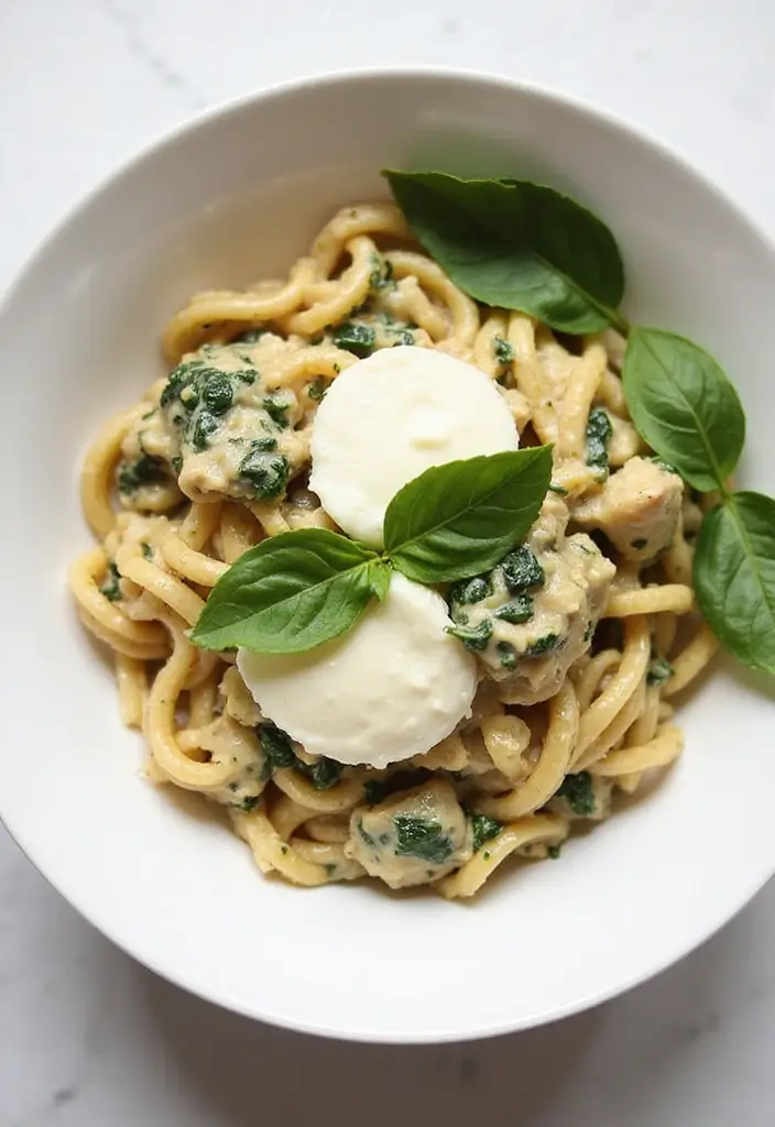 25 Chicken Thigh Pasta Recipes That Are Juicy and Delicious 20 25 Chicken Thigh Pasta Recipes That Are Juicy and Delicious - 4. Creamy Spinach Artichoke Chicken Thigh Pasta