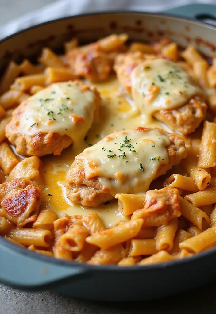 25 Chicken Thigh Pasta Recipes That Are Juicy and Delicious 41 25 Chicken Thigh Pasta Recipes That Are Juicy and Delicious - 7. Cheesy Chicken Thigh Pasta Bake
