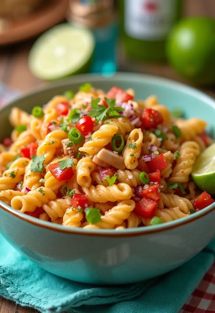 25 Cold Creamy Pasta Salad Recipes for Refreshing Summer Meals 56 25 Cold Creamy Pasta Salad Recipes for Refreshing Summer Meals - 10. Zesty Taco Pasta Salad