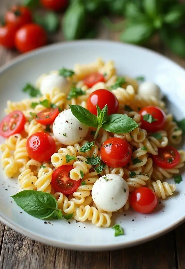 25 Cold Creamy Pasta Salad Recipes for Refreshing Summer Meals 73 25 Cold Creamy Pasta Salad Recipes for Refreshing Summer Meals - 13. Creamy Caprese Pasta Salad