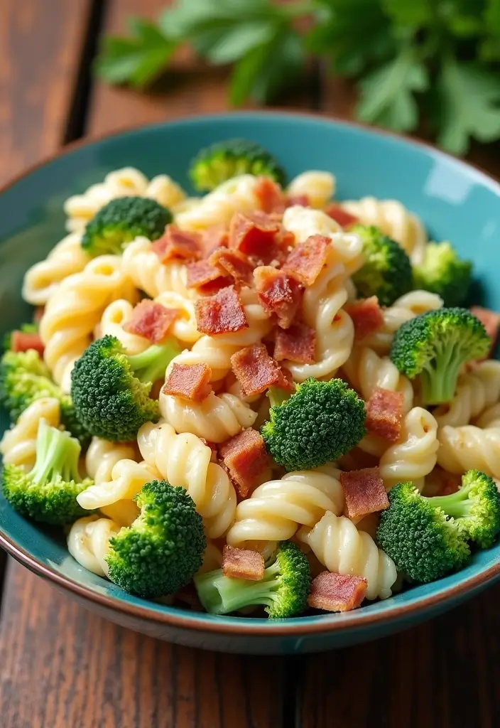 25 Cold Creamy Pasta Salad Recipes for Refreshing Summer Meals 92 25 Cold Creamy Pasta Salad Recipes for Refreshing Summer Meals - 16. Creamy Broccoli and Bacon Pasta Salad