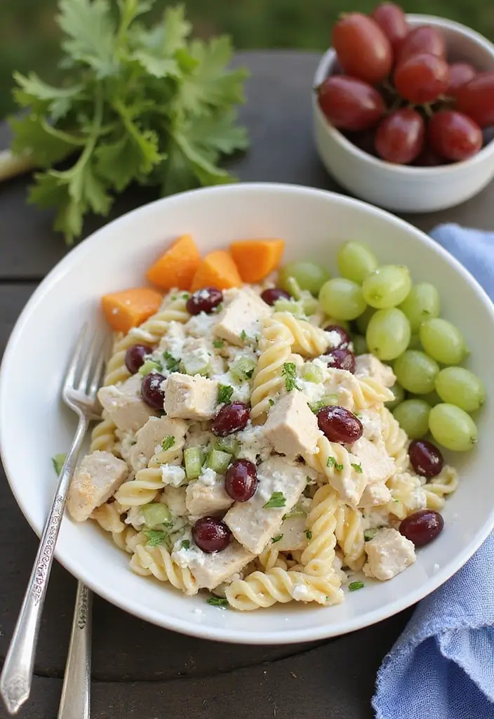 25 Cold Creamy Pasta Salad Recipes for Refreshing Summer Meals 15 25 Cold Creamy Pasta Salad Recipes for Refreshing Summer Meals - 3. Greek Yogurt Chicken Pasta Salad
