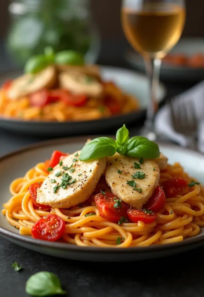 25 Easy Chicken Pasta Recipes for Quick Garlic Butter Dinners 81 25 Easy Chicken Pasta Recipes for Quick Garlic Butter Dinners - 15. Garlic Butter Chicken and Tomato Pasta