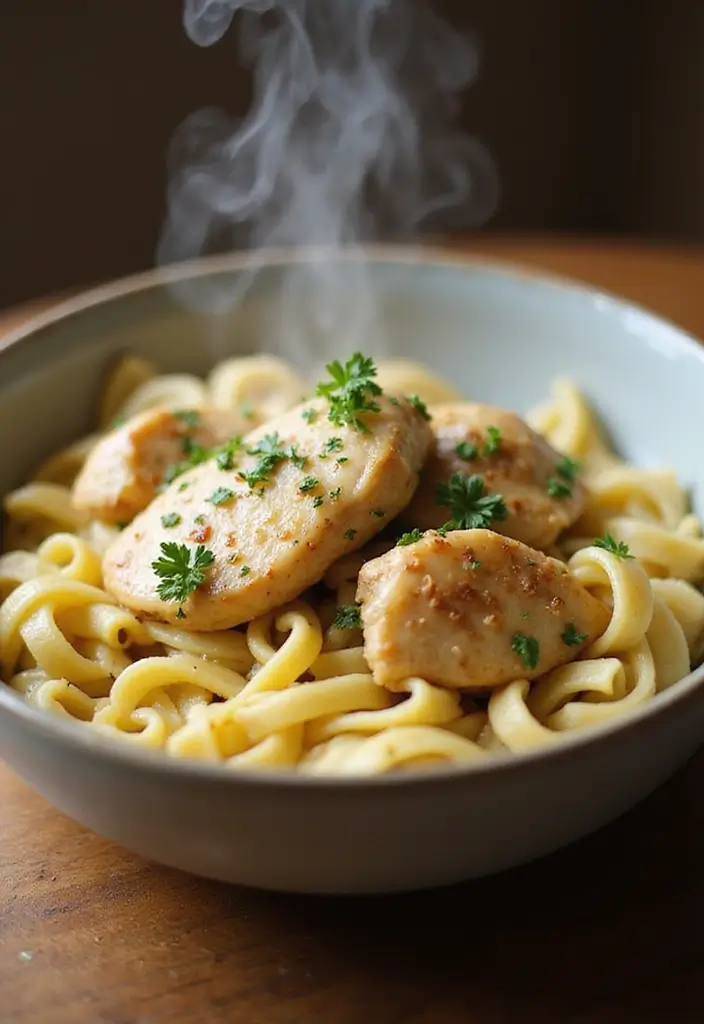 25 Easy Chicken Pasta Recipes for Quick Garlic Butter Dinners 117 25 Easy Chicken Pasta Recipes for Quick Garlic Butter Dinners - 21. Garlic Butter Chicken and Egg Noodles