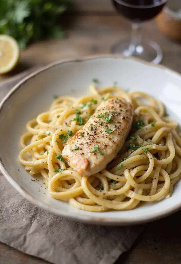 25 Easy Chicken Pasta Recipes for Quick Garlic Butter Dinners 15 25 Easy Chicken Pasta Recipes for Quick Garlic Butter Dinners - 3. Creamy Garlic Parmesan Chicken Pasta