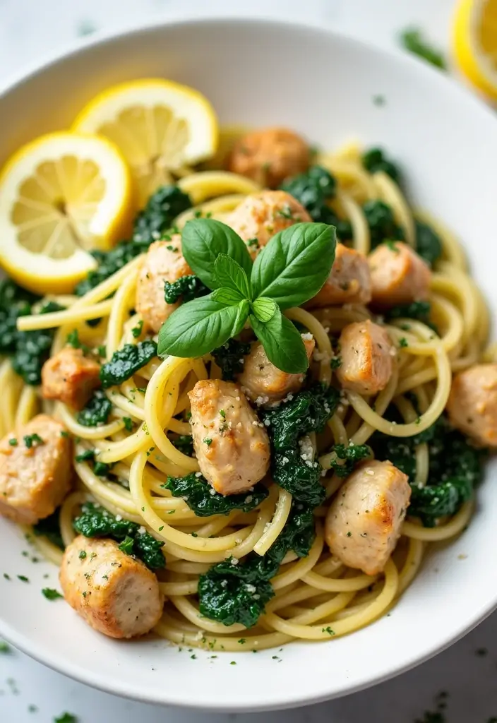 25 Easy Chicken Pasta Recipes for Quick Garlic Butter Dinners 29 25 Easy Chicken Pasta Recipes for Quick Garlic Butter Dinners - 5. Spinach and Garlic Butter Chicken Pasta
