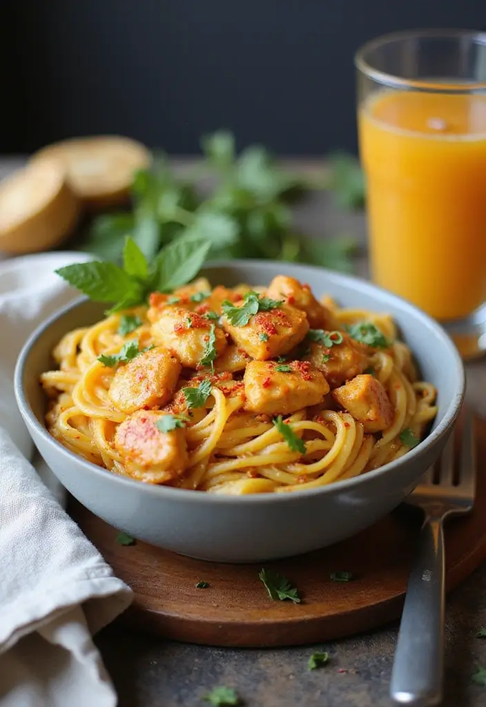 25 Easy Chicken Pasta Recipes for Quick Garlic Butter Dinners 39 25 Easy Chicken Pasta Recipes for Quick Garlic Butter Dinners - 7. Spicy Garlic Butter Chicken Pasta