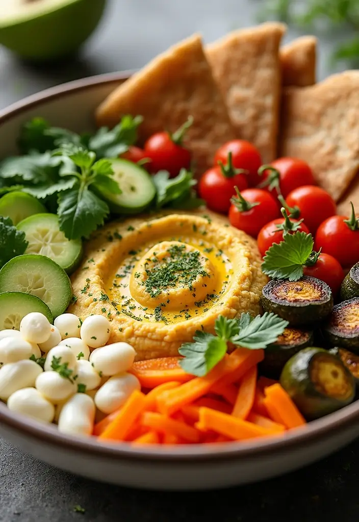 25 Easy Dinner Recipes That Aren’t Pasta But Just as Good 48 25 Easy Dinner Recipes That Aren’t Pasta But Just as Good - 10. Roasted Vegetable & Hummus Bowl