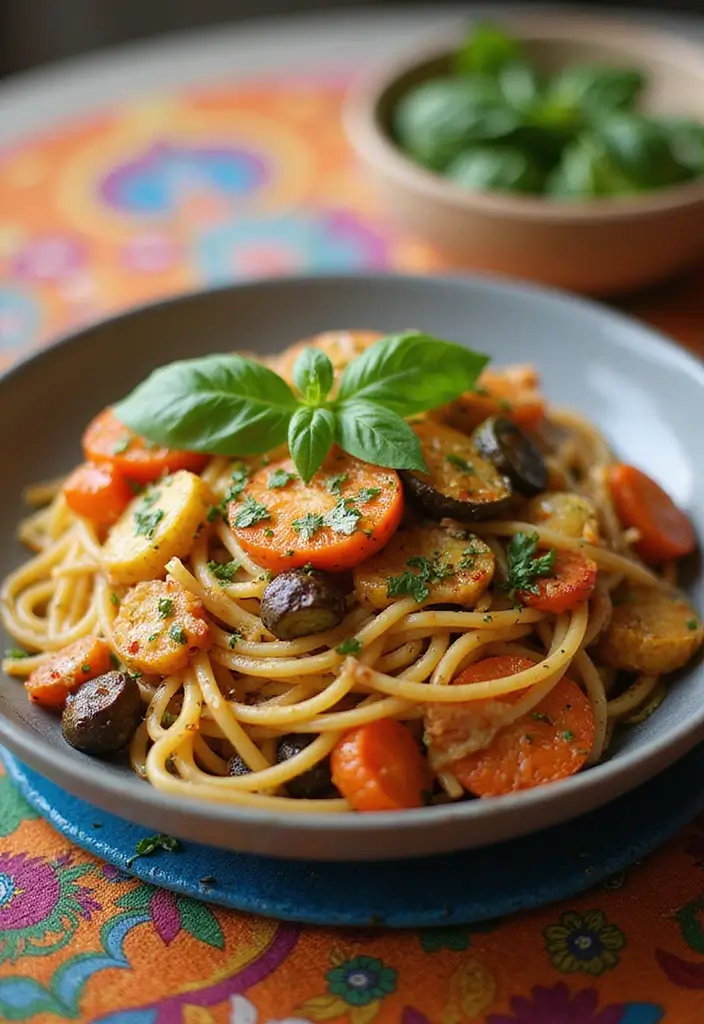 25 Easy Pasta Recipes with Spaghetti Noodles for Busy Families 82 25 Easy Pasta Recipes with Spaghetti Noodles for Busy Families - 14. Spaghetti with Roasted Vegetables
