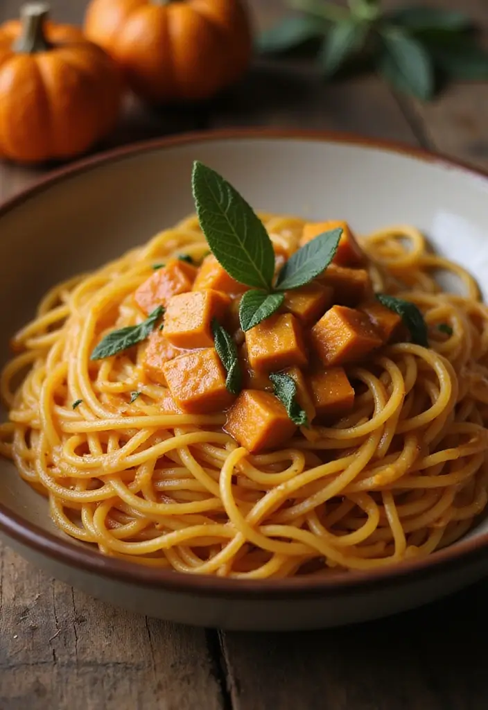 25 Easy Pasta Recipes with Spaghetti Noodles for Busy Families 109 25 Easy Pasta Recipes with Spaghetti Noodles for Busy Families - 19. Spaghetti with Pumpkin Sauce