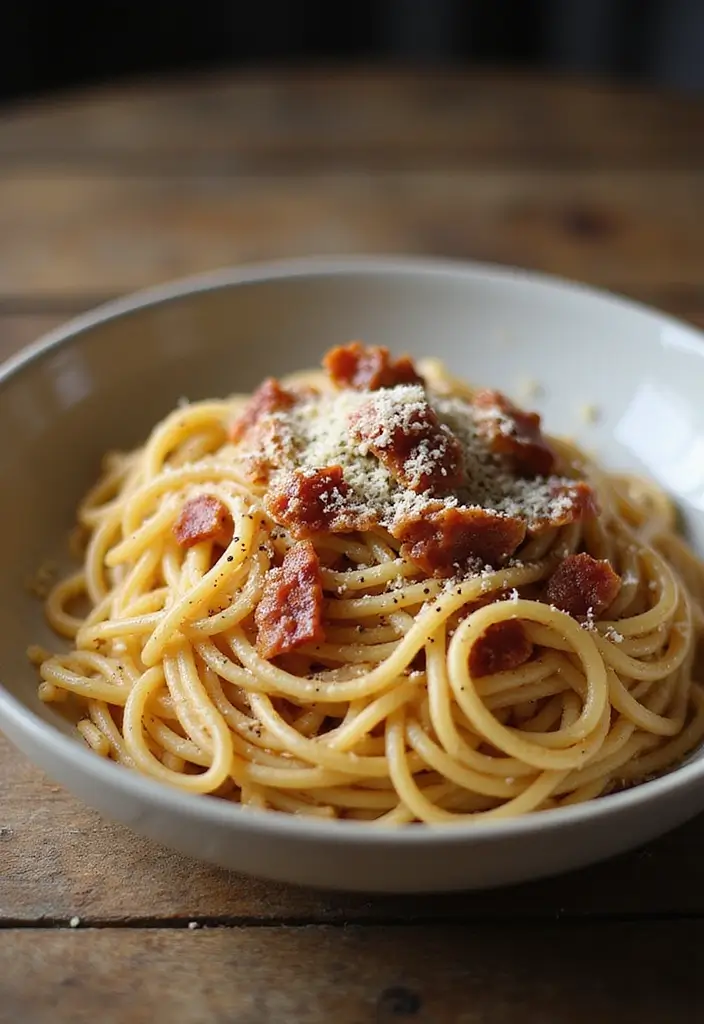 25 Easy Pasta Recipes with Spaghetti Noodles for Busy Families 8 25 Easy Pasta Recipes with Spaghetti Noodles for Busy Families - 2. Spaghetti Carbonara
