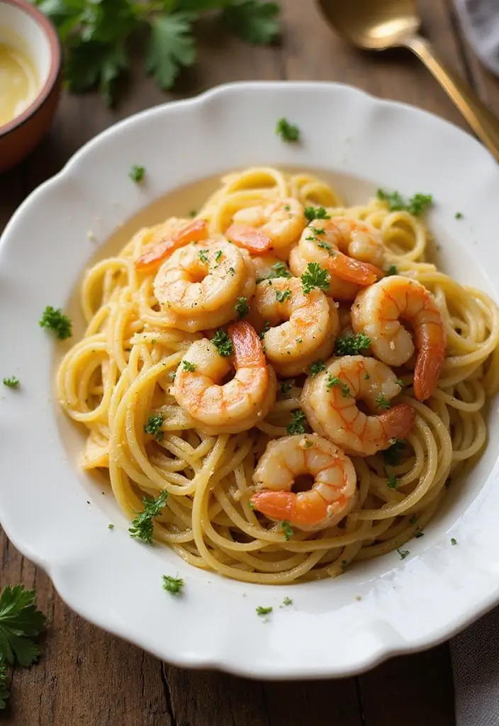 25 Easy Pasta Recipes with Spaghetti Noodles for Busy Families 36 25 Easy Pasta Recipes with Spaghetti Noodles for Busy Families - 6. Garlic Butter Shrimp Spaghetti