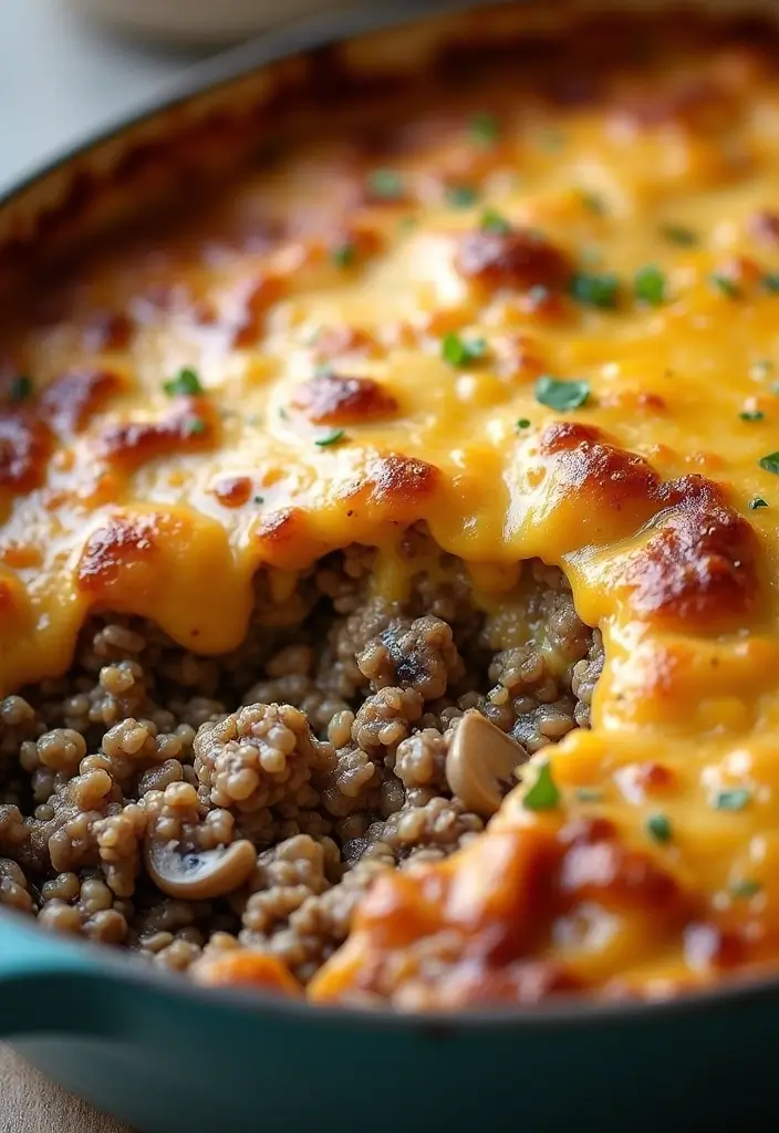 25 Ground Beef Pasta Casserole Recipes for Comfort Food Lovers 58 25 Ground Beef Pasta Casserole Recipes for Comfort Food Lovers - 10. Creamy Ground Beef and Mushroom Casserole