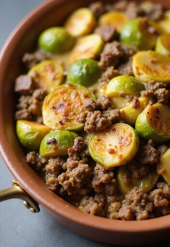 25 Ground Beef Pasta Casserole Recipes for Comfort Food Lovers 122 25 Ground Beef Pasta Casserole Recipes for Comfort Food Lovers - 22. Ground Beef and Brussels Sprouts Casserole