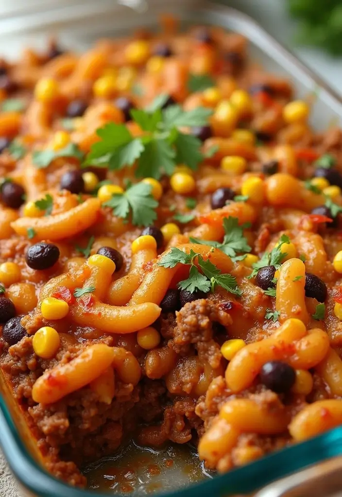 25 Ground Beef Pasta Casserole Recipes for Comfort Food Lovers 15 25 Ground Beef Pasta Casserole Recipes for Comfort Food Lovers - 3. Mexican Ground Beef and Pasta Casserole