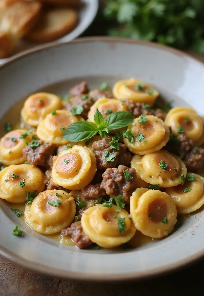 25 Hamburger Meat Pasta Recipes for Quick, Filling Meals 110 25 Hamburger Meat Pasta Recipes for Quick, Filling Meals - 20. Beef and Cheese Tortellini