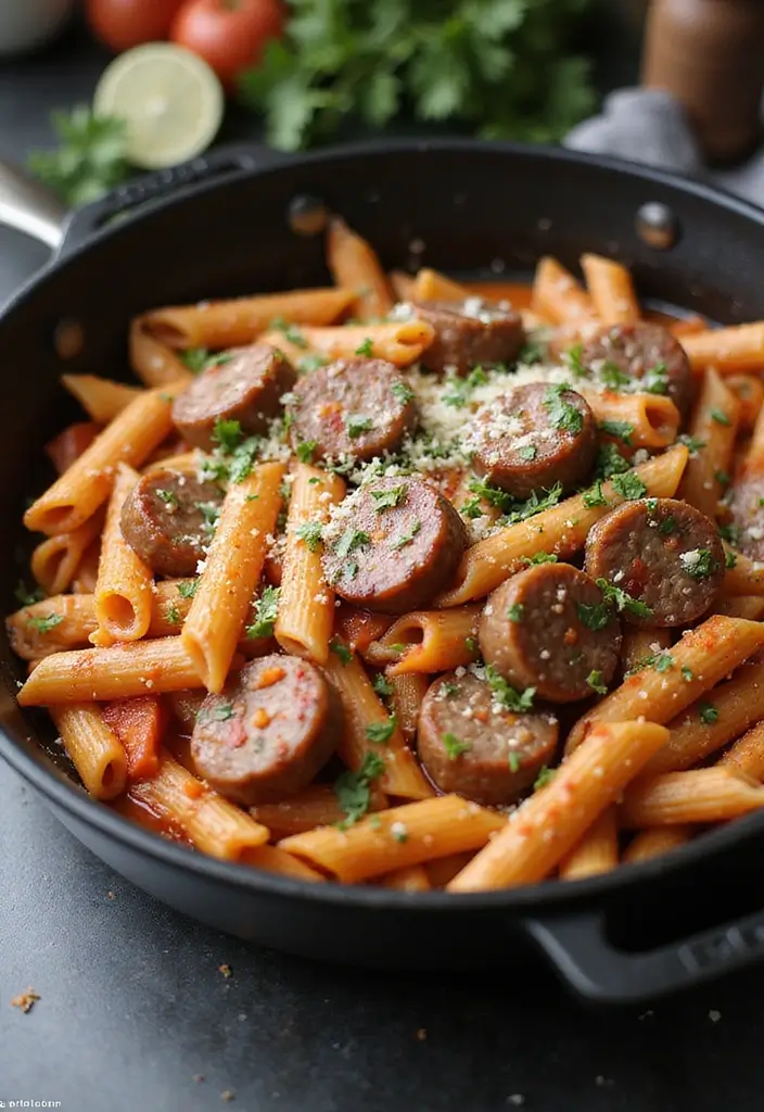 25 Hamburger Meat Pasta Recipes for Quick, Filling Meals 25 25 Hamburger Meat Pasta Recipes for Quick, Filling Meals - 5. Italian Sausage and Pasta Skillet