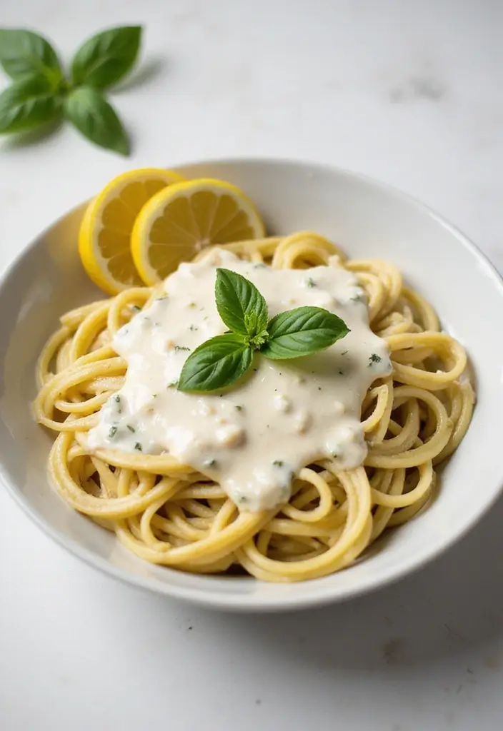 25 Healthy Pasta Sauce Recipes for Clean Eating Fans 98 25 Healthy Pasta Sauce Recipes for Clean Eating Fans - 16. Lemon Basil Cream Sauce