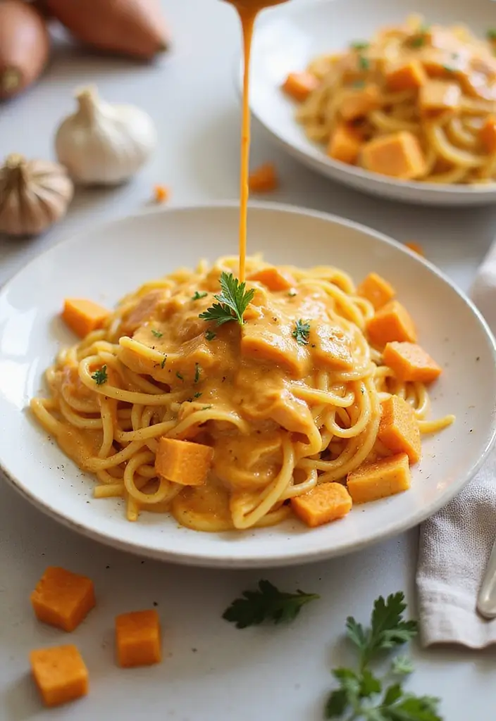 25 Healthy Pasta Sauce Recipes for Clean Eating Fans 46 25 Healthy Pasta Sauce Recipes for Clean Eating Fans - 8. Sweet Potato Sauce