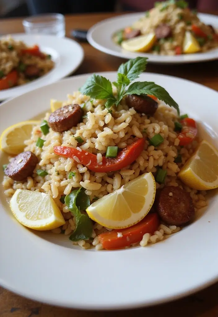 25 Lemon Orzo Pasta Salad Recipes with a Zesty Twist 106 25 Lemon Orzo Pasta Salad Recipes with a Zesty Twist - 18. Lemon Orzo Salad with Sausage and Peppers