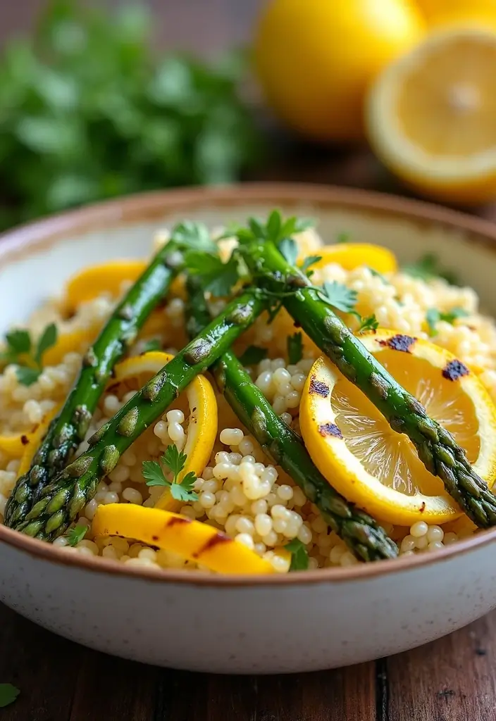 25 Lemon Orzo Pasta Salad Recipes with a Zesty Twist 22 25 Lemon Orzo Pasta Salad Recipes with a Zesty Twist - 4. Grilled Lemon Orzo Salad with Asparagus