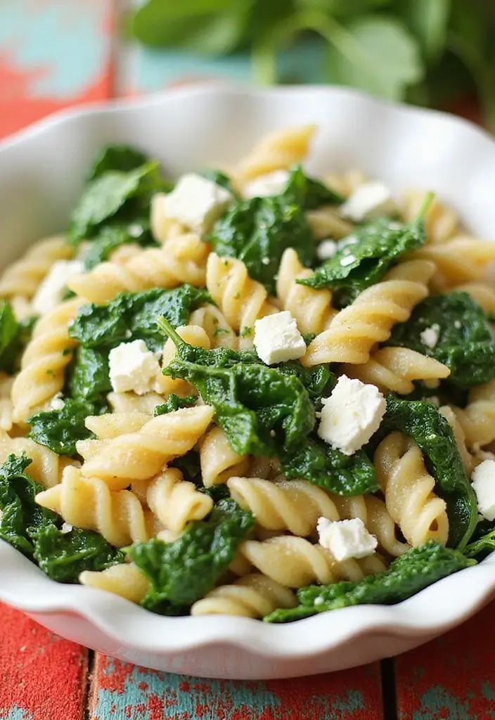 25 Main Dish Pasta Salad Recipes That Feel Like a Full Meal 56 25 Main Dish Pasta Salad Recipes That Feel Like a Full Meal - 10. Spinach and Feta Pasta Salad