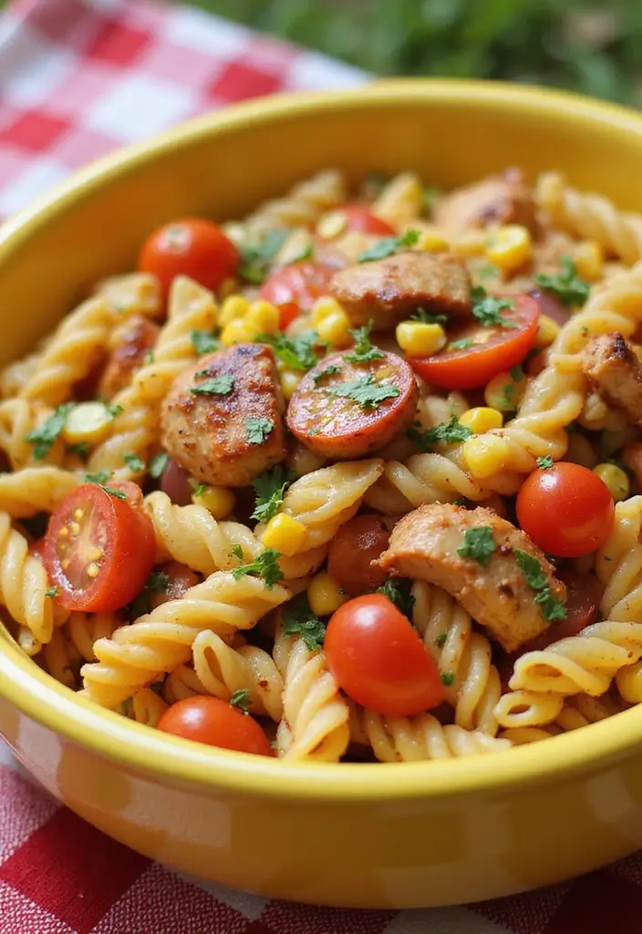 25 Main Dish Pasta Salad Recipes That Feel Like a Full Meal 71 25 Main Dish Pasta Salad Recipes That Feel Like a Full Meal - 13. BBQ Chicken Pasta Salad
