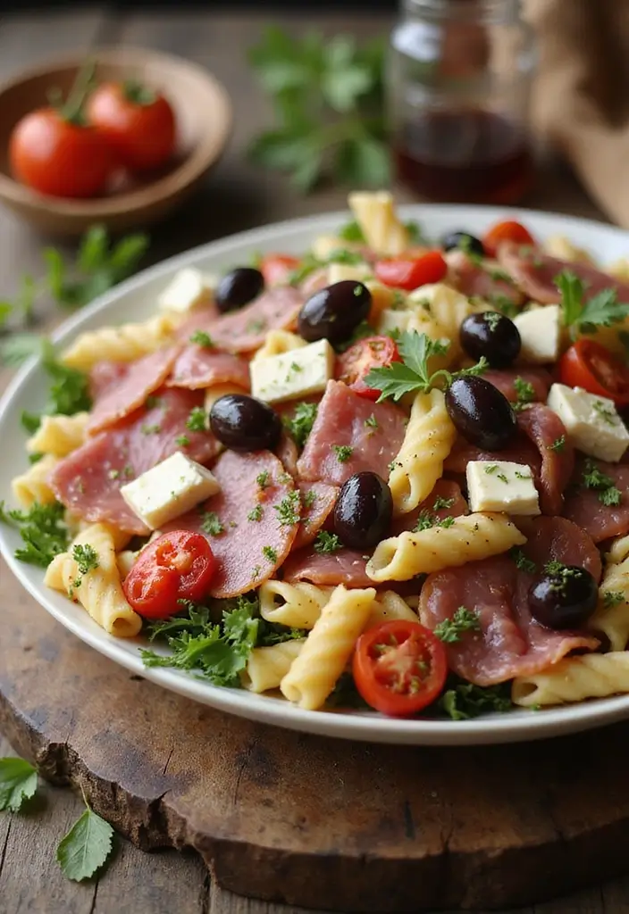 25 Main Dish Pasta Salad Recipes That Feel Like a Full Meal 113 25 Main Dish Pasta Salad Recipes That Feel Like a Full Meal - 21. Italian Antipasto Pasta Salad