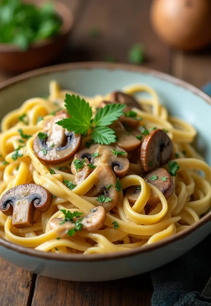 25 Pasta Recipes with No Meat That Are Still Full of Flavor 1 25 Pasta Recipes with No Meat That Are Still Full of Flavor - 1. Creamy Vegan Mushroom Fettuccine