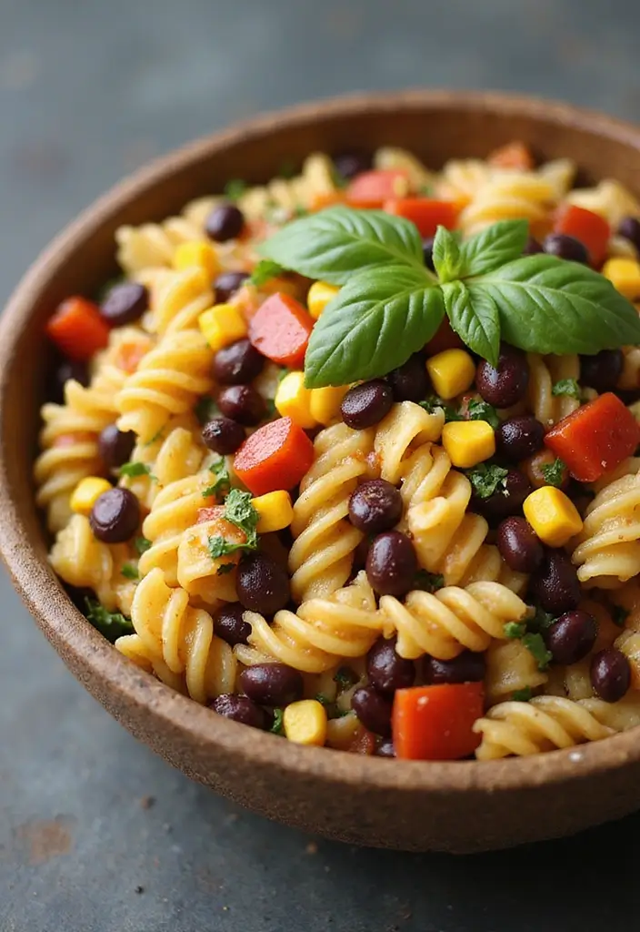 25 Pasta Recipes with No Meat That Are Still Full of Flavor 74 25 Pasta Recipes with No Meat That Are Still Full of Flavor - 14. Black Bean and Corn Pasta Salad