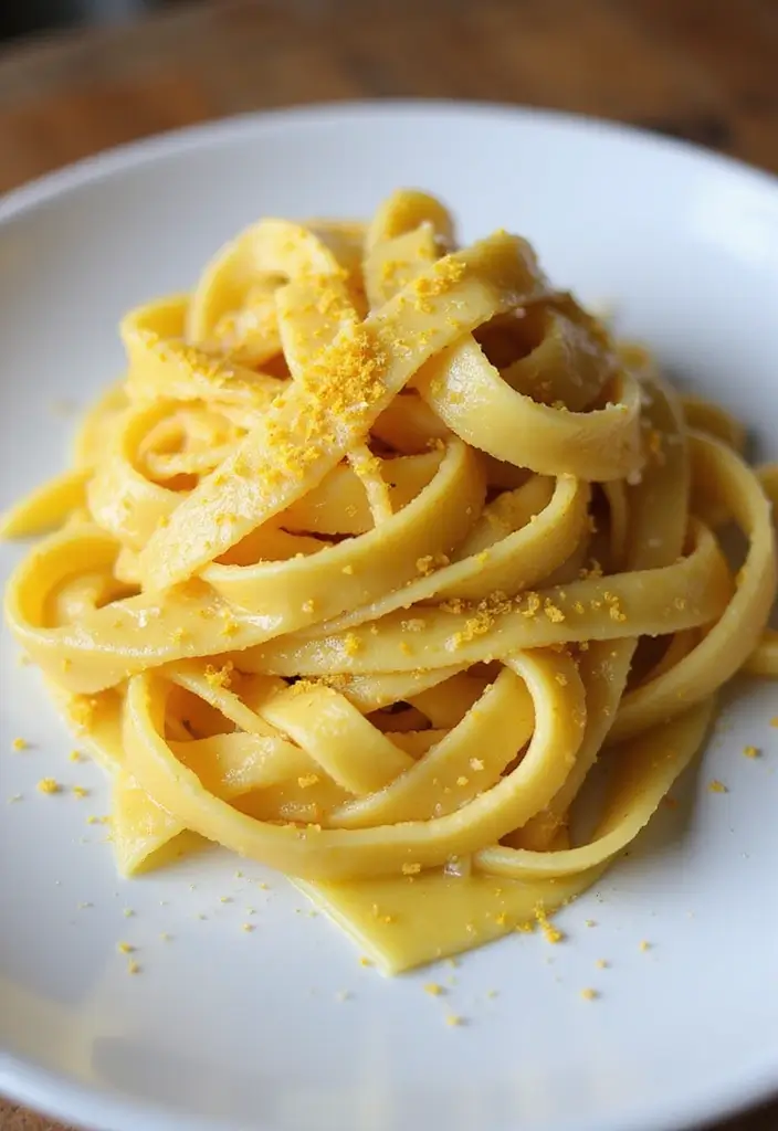 25 Pasta Recipes with No Meat That Are Still Full of Flavor 81 25 Pasta Recipes with No Meat That Are Still Full of Flavor - 15. Saffron and Lemon Tagliatelle