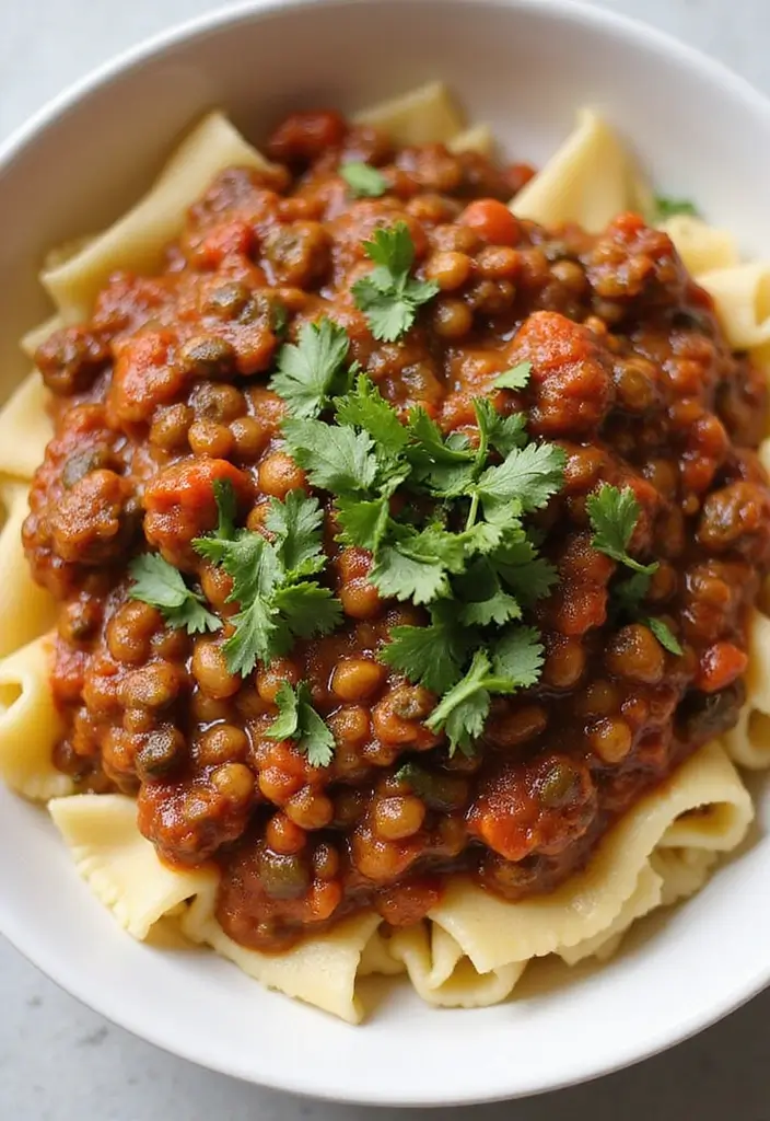 25 Pasta Recipes with No Meat That Are Still Full of Flavor 112 25 Pasta Recipes with No Meat That Are Still Full of Flavor - 20. Vegan Bolognese with Lentils