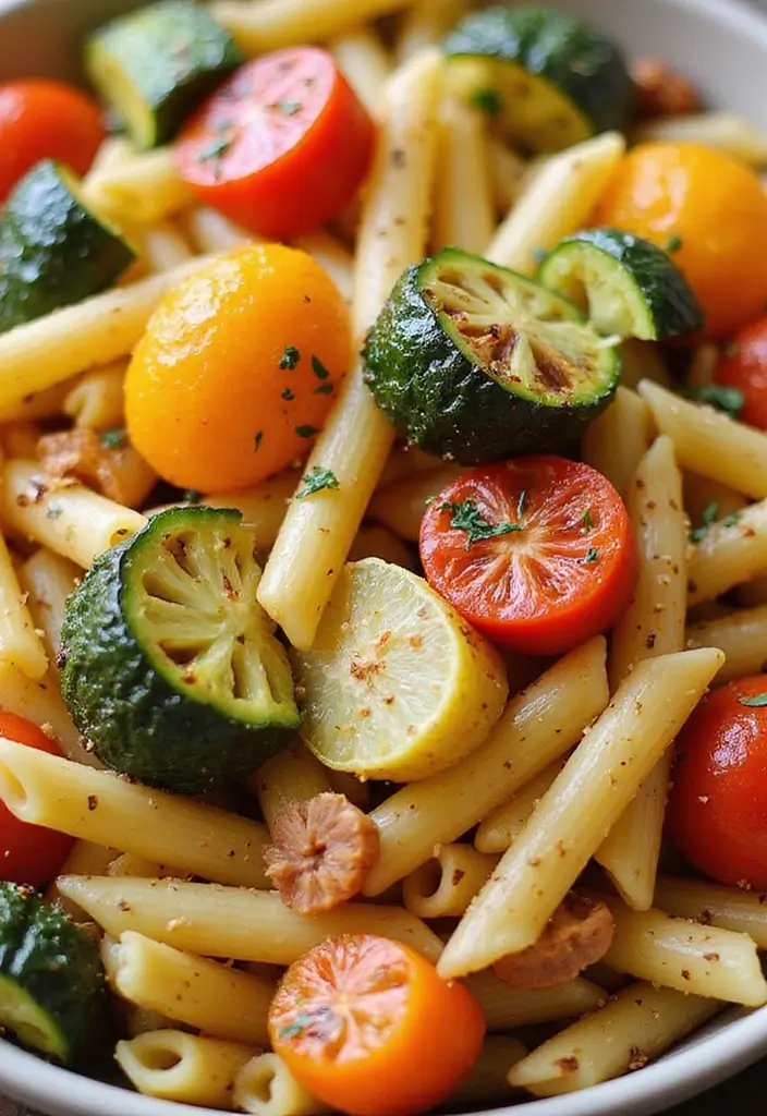 25 Pasta Recipes with No Meat That Are Still Full of Flavor 18 25 Pasta Recipes with No Meat That Are Still Full of Flavor - 4. Roasted Vegetable Pasta Primavera