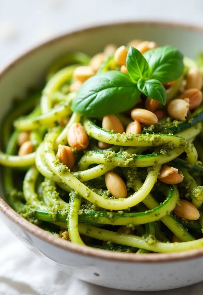 25 Pasta Recipes with No Meat That Are Still Full of Flavor 32 25 Pasta Recipes with No Meat That Are Still Full of Flavor - 6. Pesto Zucchini Noodles