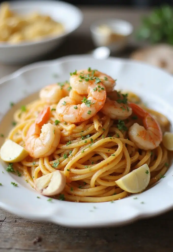 25 Pasta Recipes with Spaghetti Noodles That Never Fail 8 25 Pasta Recipes with Spaghetti Noodles That Never Fail - 2. Garlic Shrimp Spaghetti