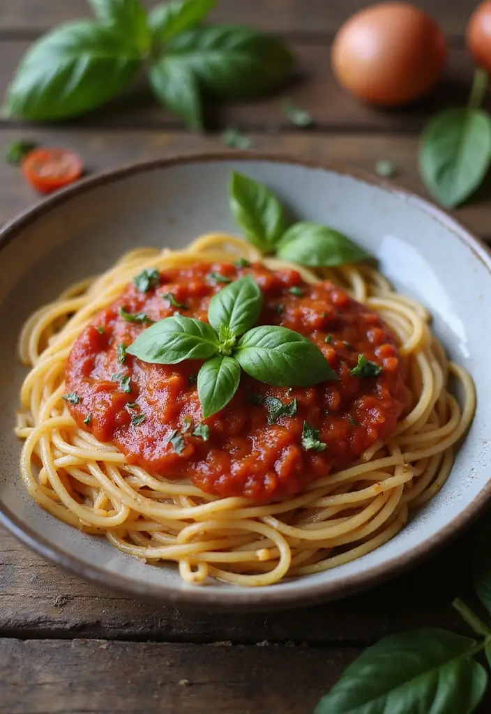 25 Pasta Recipes with Spaghetti Noodles That Never Fail 44 25 Pasta Recipes with Spaghetti Noodles That Never Fail - 8. Spaghetti with Tomato Basil Sauce