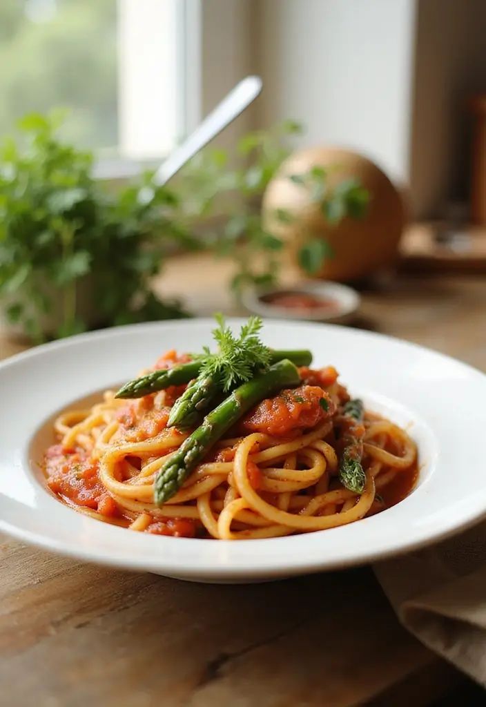 25 Pasta Recipes with Tomato Paste for Deep, Savory Flavor 147 25 Pasta Recipes with Tomato Paste for Deep, Savory Flavor - 25. Tomato and Asparagus Pasta
