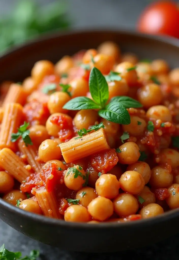 25 Pasta Recipes with Tomato Paste for Deep, Savory Flavor 20 25 Pasta Recipes with Tomato Paste for Deep, Savory Flavor - 4. Tomato Chickpea Pasta