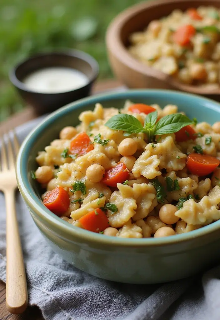 25 Pasta Salad Recipes Without Tomatoes for Simple Gatherings 78 25 Pasta Salad Recipes Without Tomatoes for Simple Gatherings - 14. Chickpea Pasta Salad