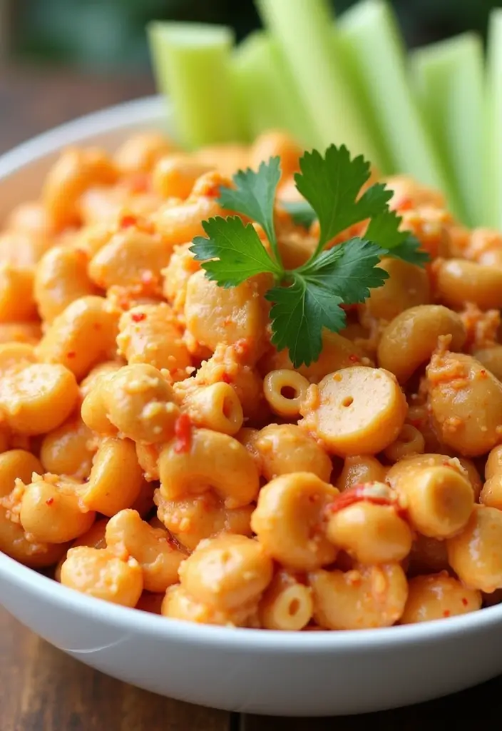 25 Pasta Salad Recipes Without Tomatoes for Simple Gatherings 95 25 Pasta Salad Recipes Without Tomatoes for Simple Gatherings - 17. Buffalo Chicken Pasta Salad