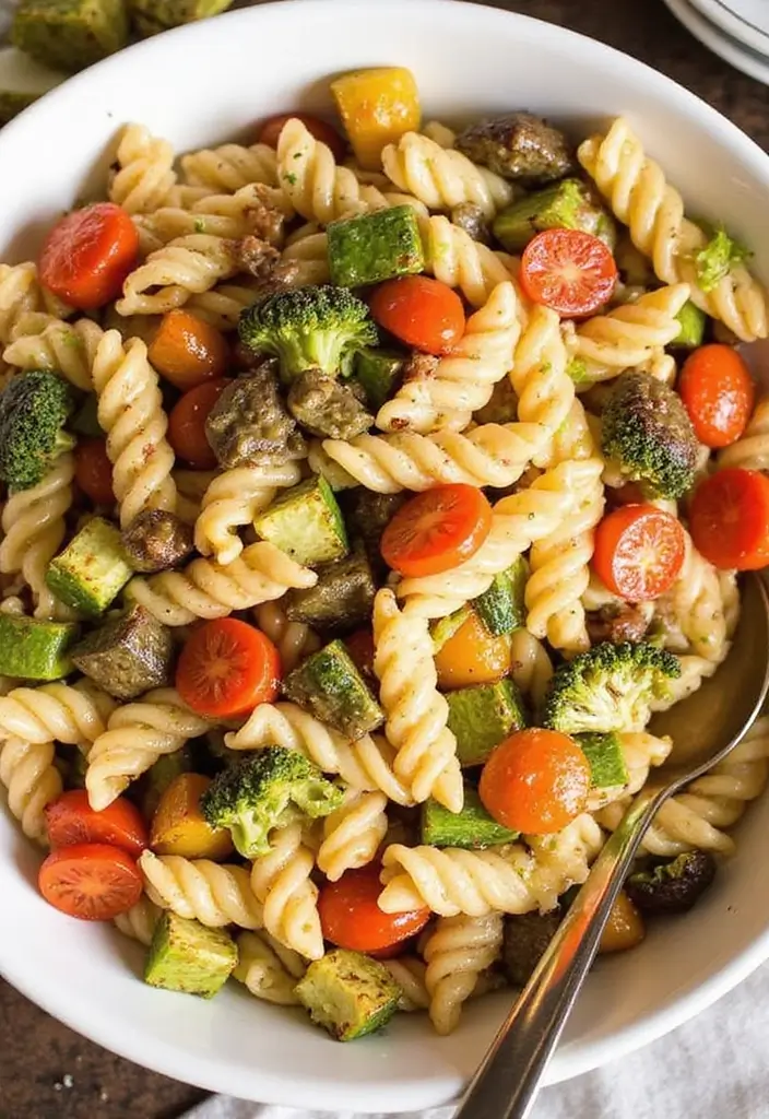 25 Pasta Salad Recipes Without Tomatoes for Simple Gatherings 121 25 Pasta Salad Recipes Without Tomatoes for Simple Gatherings - 21. Roasted Vegetable Pasta Salad