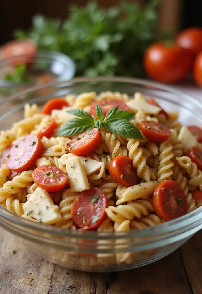25 Pasta Salad Recipes Without Tomatoes for Simple Gatherings 149 25 Pasta Salad Recipes Without Tomatoes for Simple Gatherings - 25. Italian Pasta Salad (No Tomatoes)