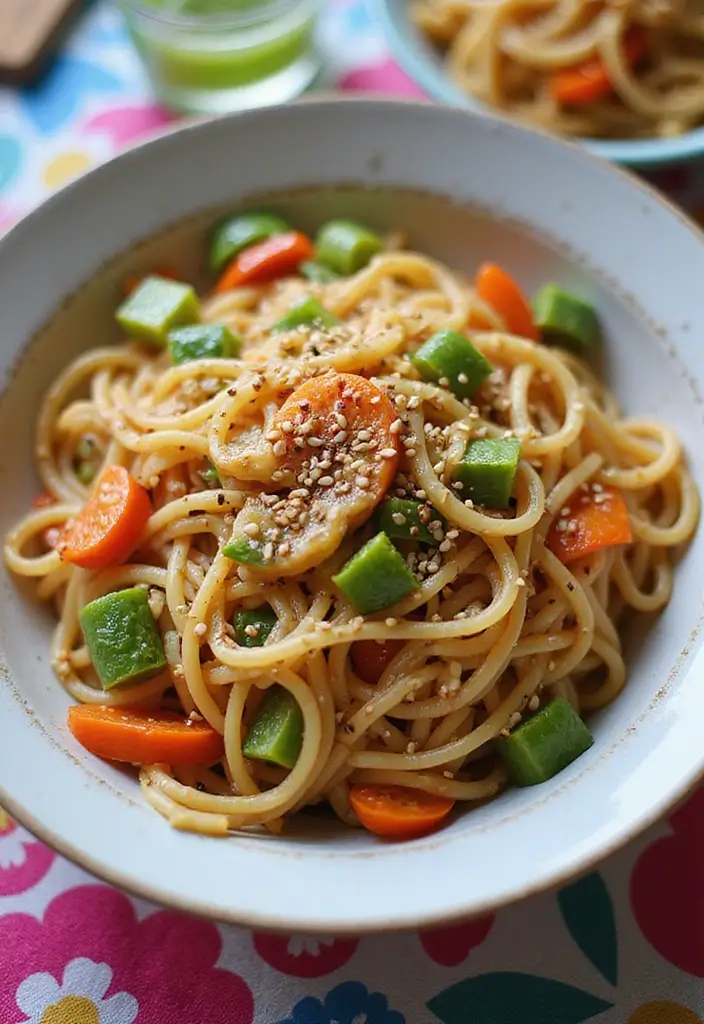25 Pasta Salad Recipes Without Tomatoes for Simple Gatherings 28 25 Pasta Salad Recipes Without Tomatoes for Simple Gatherings - 6. Cold Sesame Noodle Salad