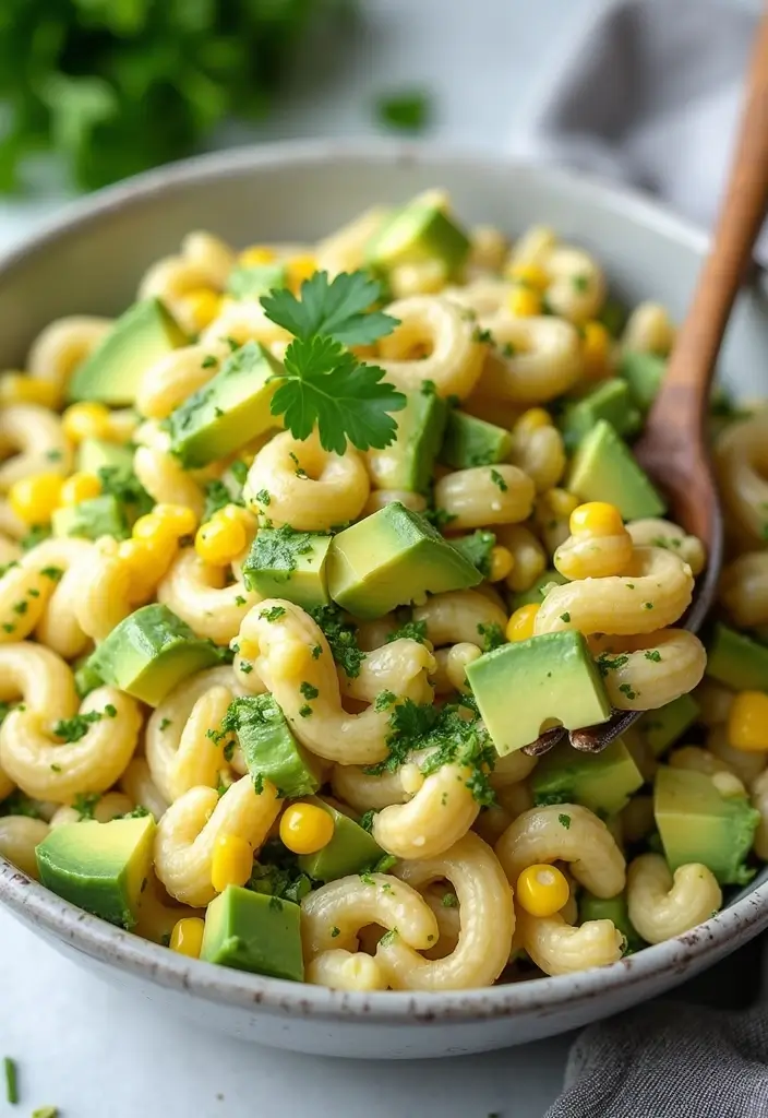 25 Pasta Salad Recipes Without Tomatoes for Simple Gatherings 49 25 Pasta Salad Recipes Without Tomatoes for Simple Gatherings - 9. Creamy Avocado Pasta Salad