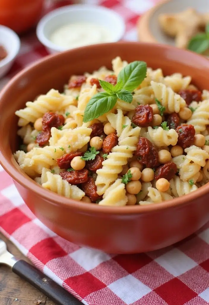 25 Pasta Salad Recipes with Sundried Tomato and Fresh Flavor 59 25 Pasta Salad Recipes with Sundried Tomato and Fresh Flavor - 11. Sundried Tomato and Chickpea Pasta Salad
