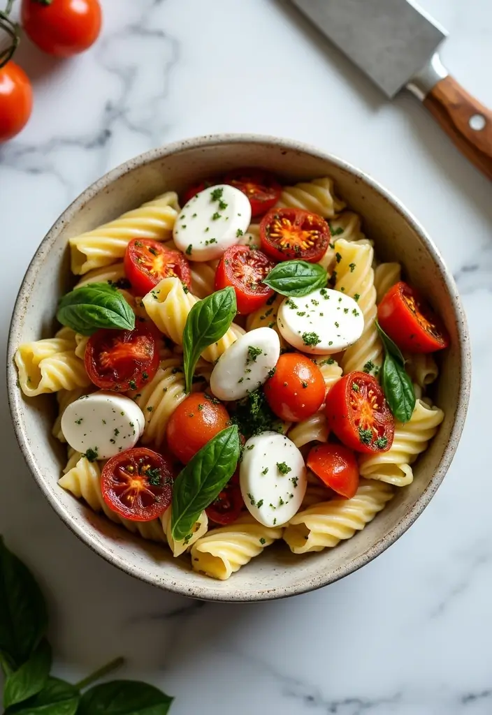 25 Pasta Salad Recipes with Sundried Tomato and Fresh Flavor 8 25 Pasta Salad Recipes with Sundried Tomato and Fresh Flavor - 2. Caprese Pasta Salad with Sundried Tomatoes