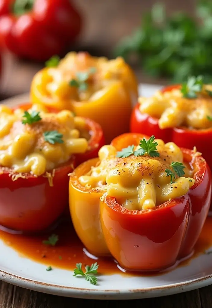 25 Simple Pasta and Cheese Recipes for Every Comfort Craving 54 25 Simple Pasta and Cheese Recipes for Every Comfort Craving - 10. Mac and Cheese Stuffed Peppers